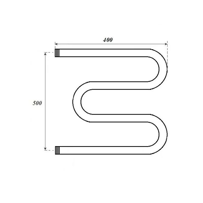 Полотенцесушитель водяной Point PN37554 500x400 М-образный (1
