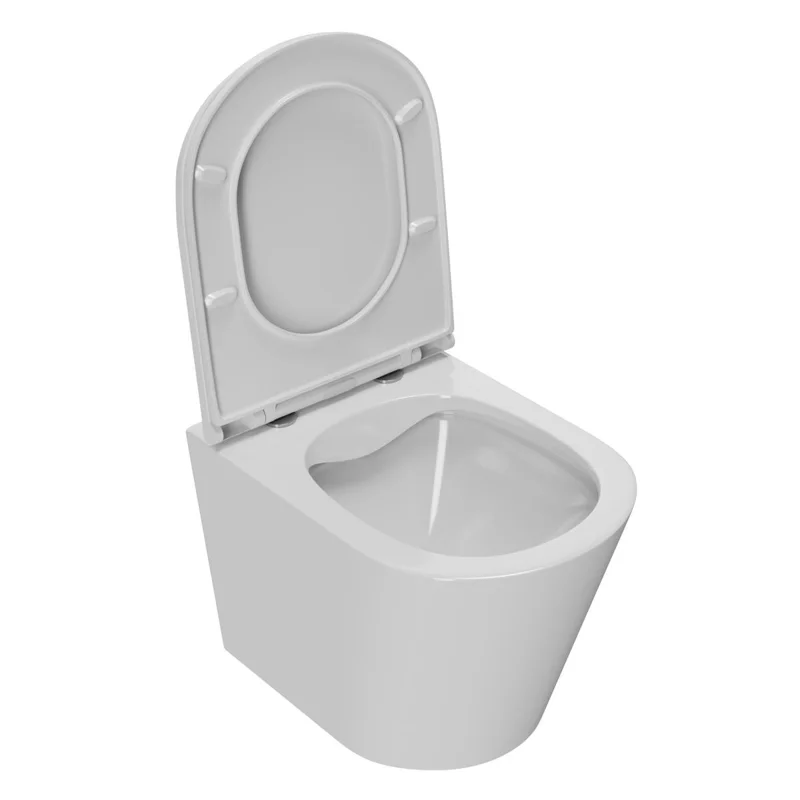 Унитаз подвесной Point Виктория безободковый, белый, сиденье дюропласт микролифт быстросъем., PN41061