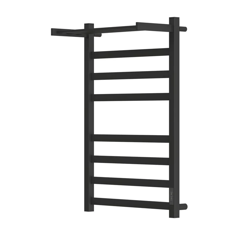 Полотенцесушитель электрический Point Меркурий PN83858PB П7 500x800 с полкой, диммер справа, черный																														