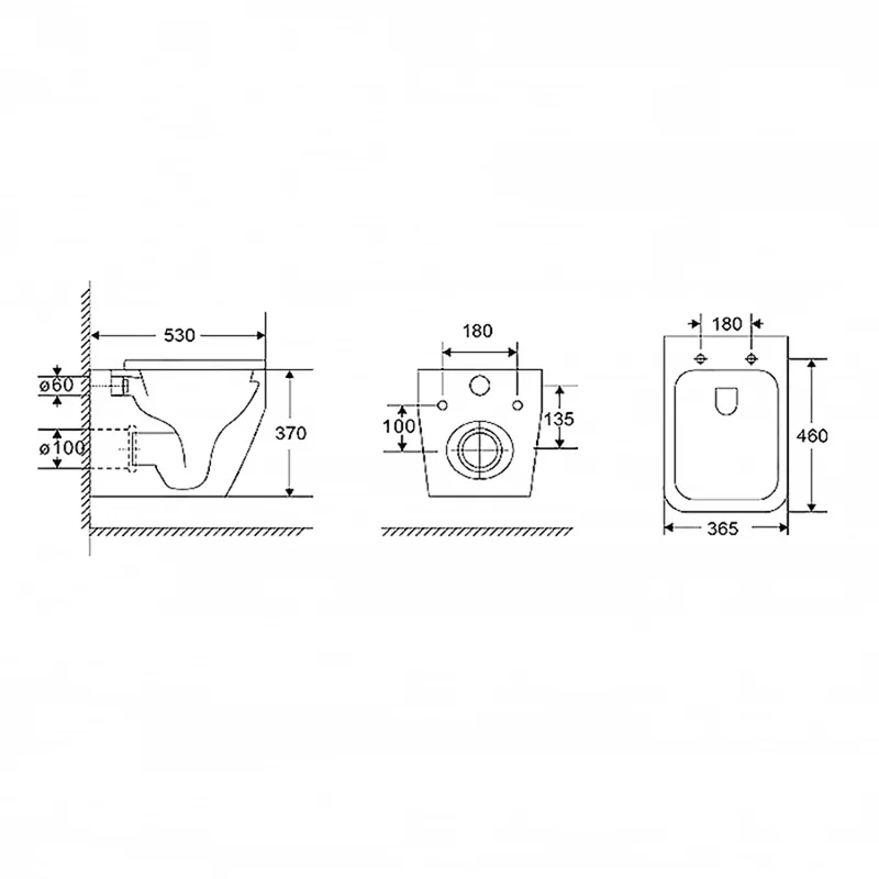 Унитаз подвесной Point Аврора безободковый, белый, сиденье дюропласт микролифт быстросъем., PN41101
