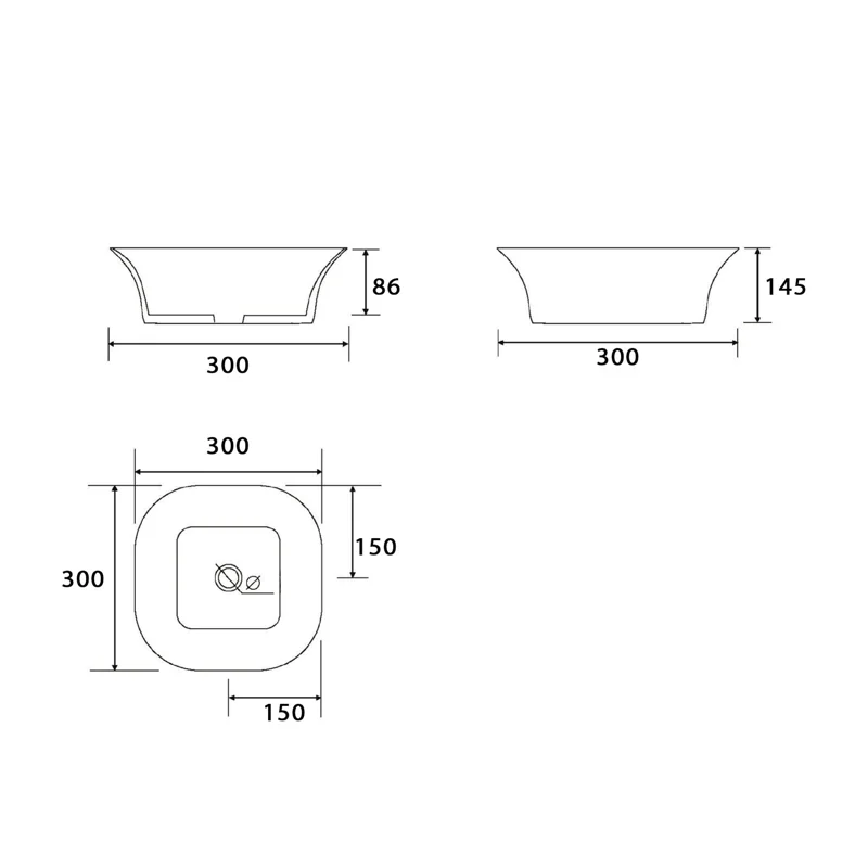 Умывальник Point Ника 31 PN43081 квадратный, белый