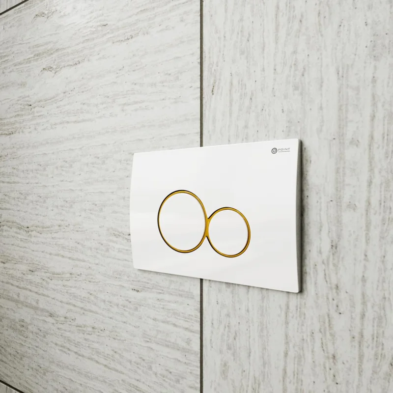 Клавиша смыва Point Виктория PN44061WG для инсталляции, белая/золото