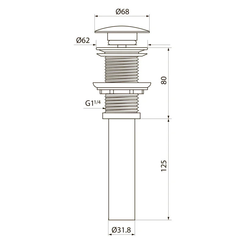 Выпуск Point PN000Z1W, без перелива, белый глянцевый
