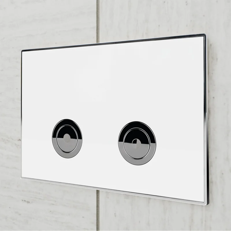 Клавиша смыва для пневматической инсталляции Point Венера, белый/хром, PN44071WC