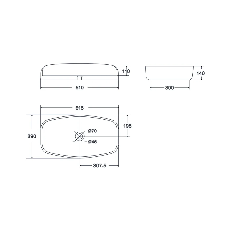 Умывальник Point Веста 62 PN43702WB овальный, белый