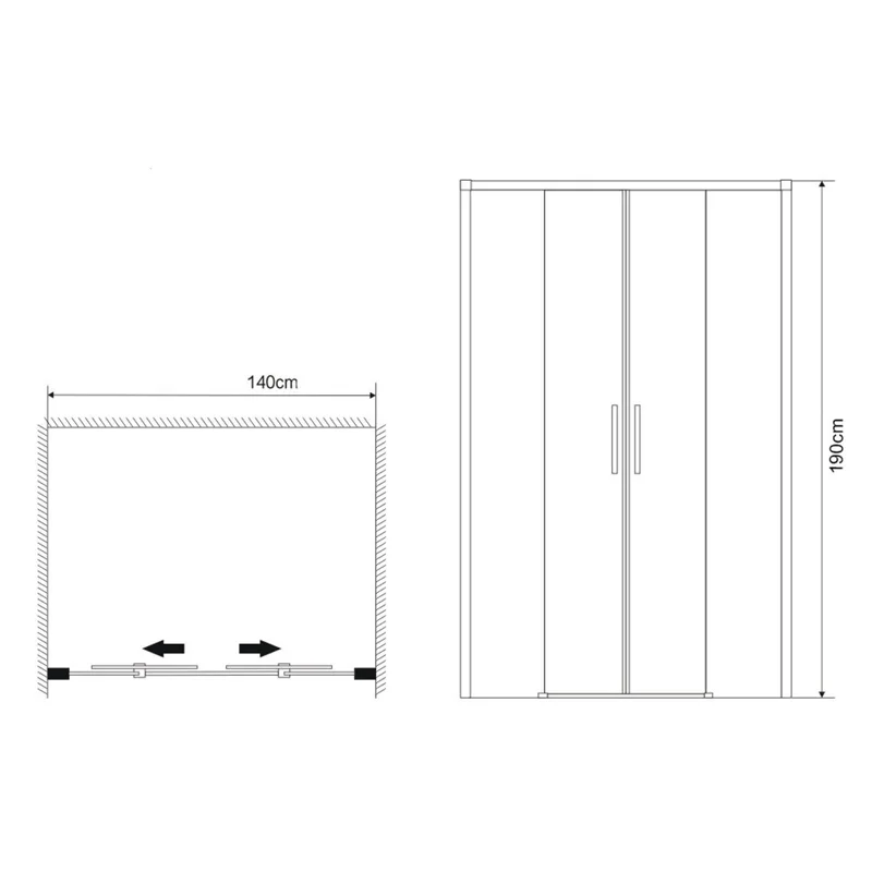 Дверь в нишу GrossmanGR-D140 Fly (140*190) 1 место