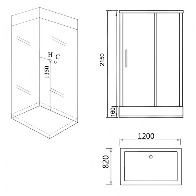 Душ.каб. GR267 (80x120x215) GROSSMAN 5 мест