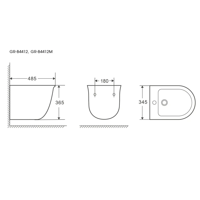 Биде Grossman GR-B4412 подвесное
