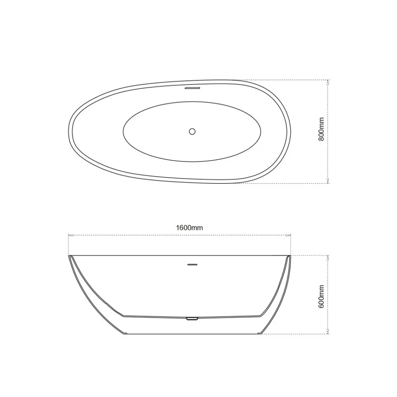 Ванна Grossman отдельностоящая GR-1103 Fly (160x80x60) GROSSMAN 1 место