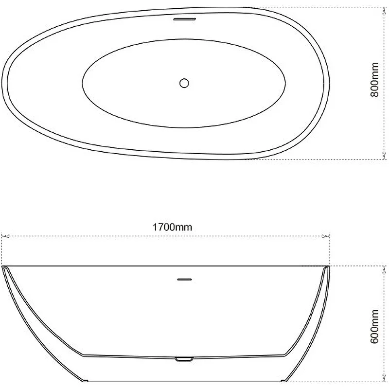 Ванна Grossman отдельностоящая GR-1102 Fly (170x80x60) GROSSMAN 1 место
