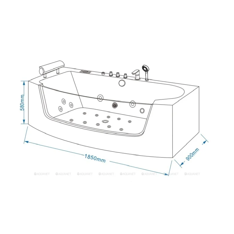 Ванна Grossman гидромассаж. GR-18590 (90x185x58) GROSSMAN 1 место