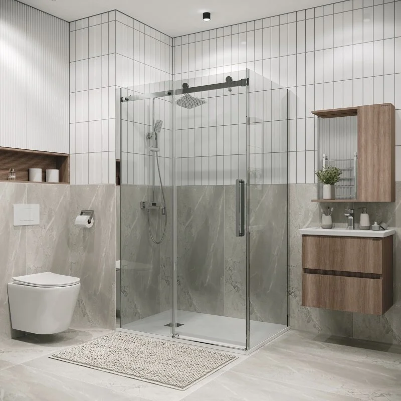 Боковая стенка Grossman 200.K33.04.70.10.00 Classic (70*195) хром, стекло прозрачное, 1 место