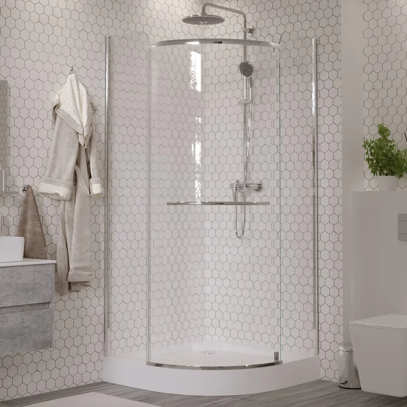 Душевой уголок Grossman GR-7090 Classic 90*90*190 полукруг, дверь распашная 1 место