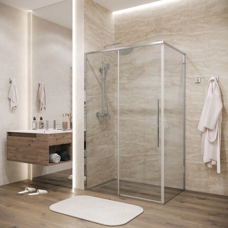 Душевой уголок Grossman 120.K33.01.1290.10.00 Galaxy (120*90*195) хром, стекло прозрачное, 2 места