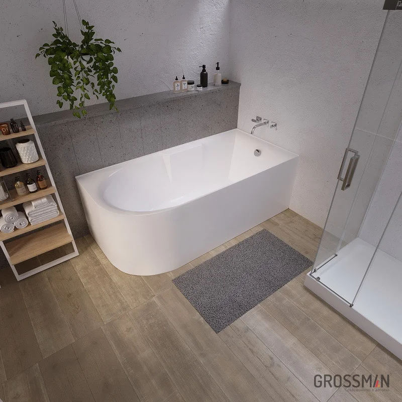 Ванна Grossman Cristal пристенная GR-2201R (75x150x56) GROSSMAN 1 место