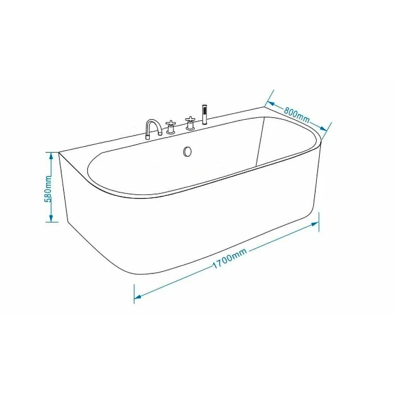 Ванна Grossman Cristal отдельностоящая GR-17075-1 (170x87x58) GROSSMAN 1 место