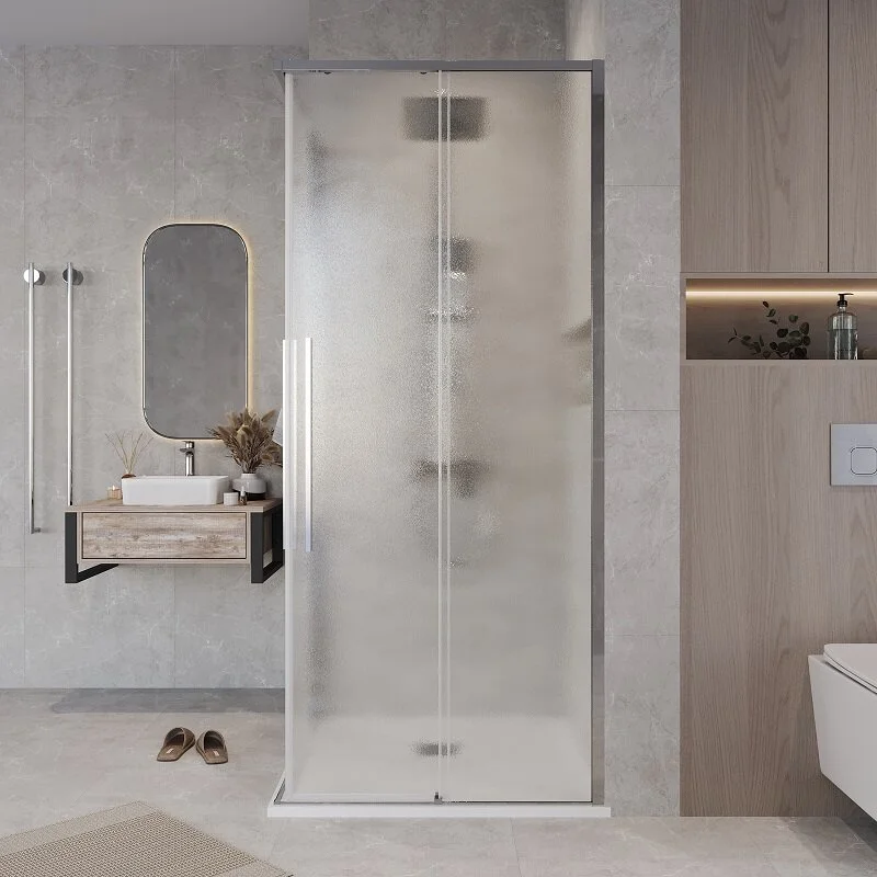 Душевой уголок Grossman 300.K33.01.1270.10.02 Galaxy (120*70*195) хром, стекло шиншилла, 2 места