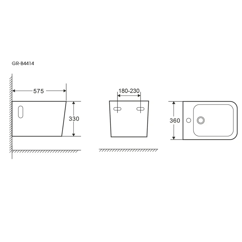 Биде подвесное Grossman GR-B4414