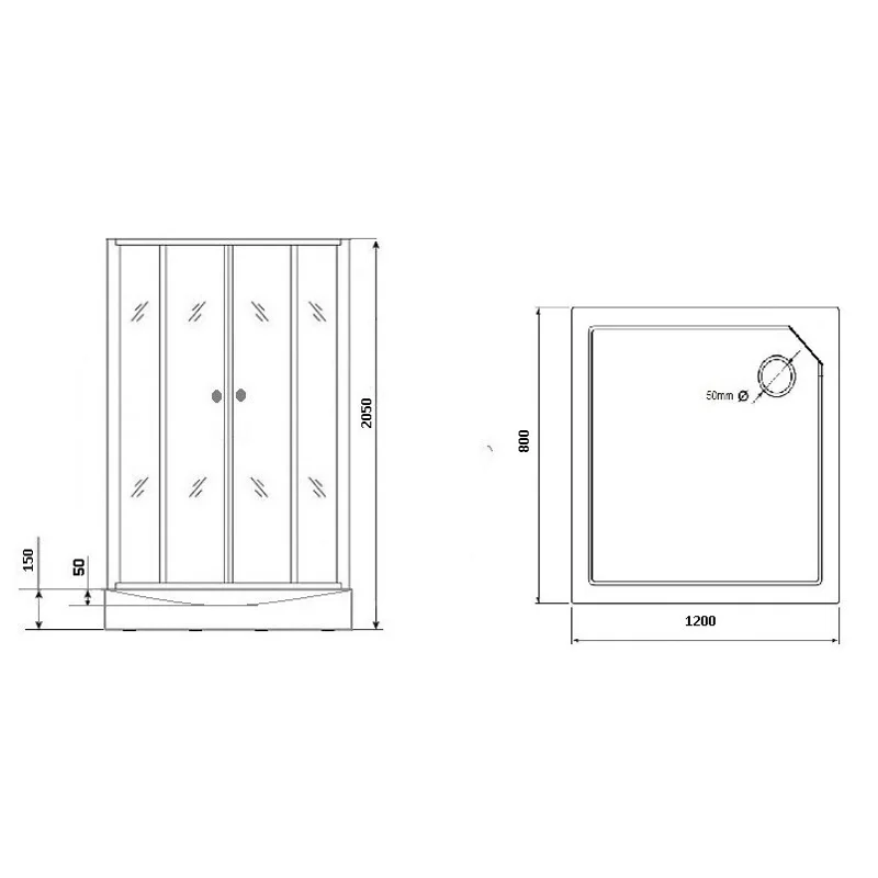 Душ.каб. GR272QL (120*80*205) GROSSMAN Classic 4 места