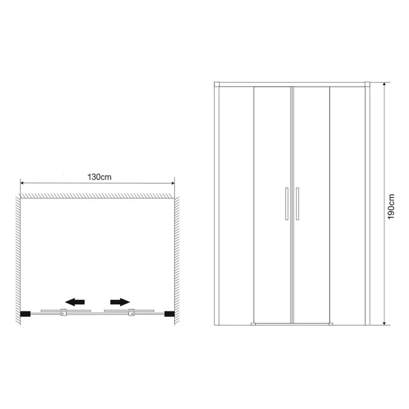 Дверь в нишу GrossmanGR-D130 Fly (130*190) 1 место
