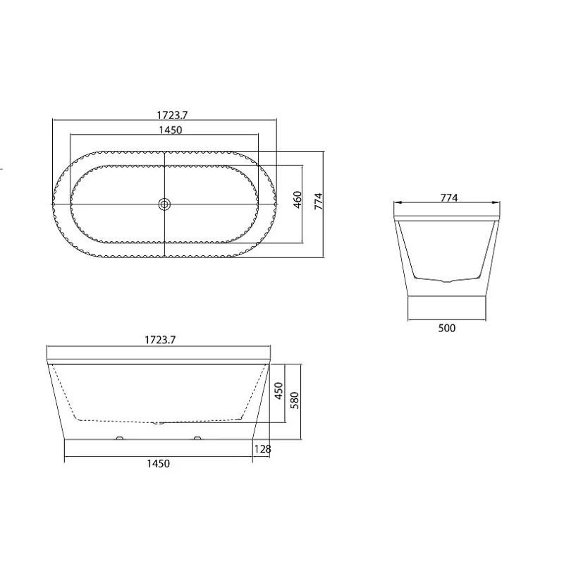 Ванна Grossman отдельностоящая GR-27021 Forta (170x75x58) GROSSMAN 1 место