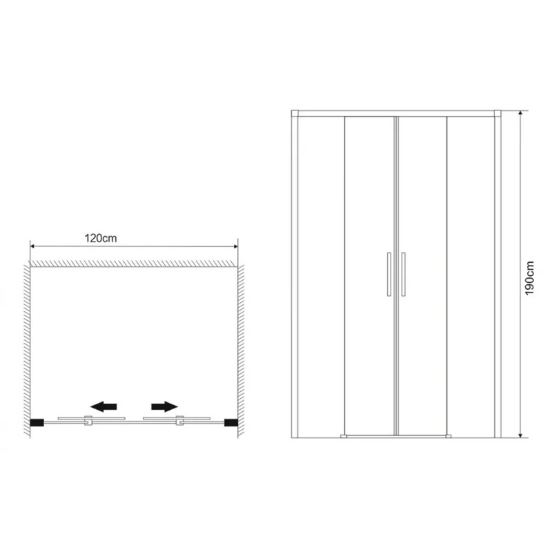 Дверь в нишу GrossmanGR-D120 Fly (120*190) 1 место