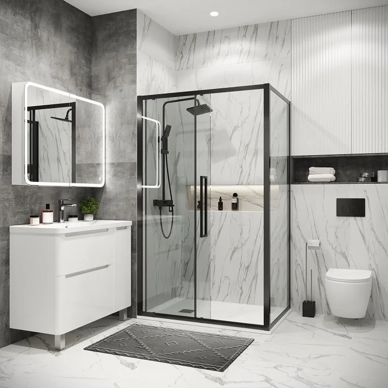 Боковая стенка Grossman 200.K33.02.70.42.00 Cosmo (70*195) графит сатин, стекло прозрачное, 1 место