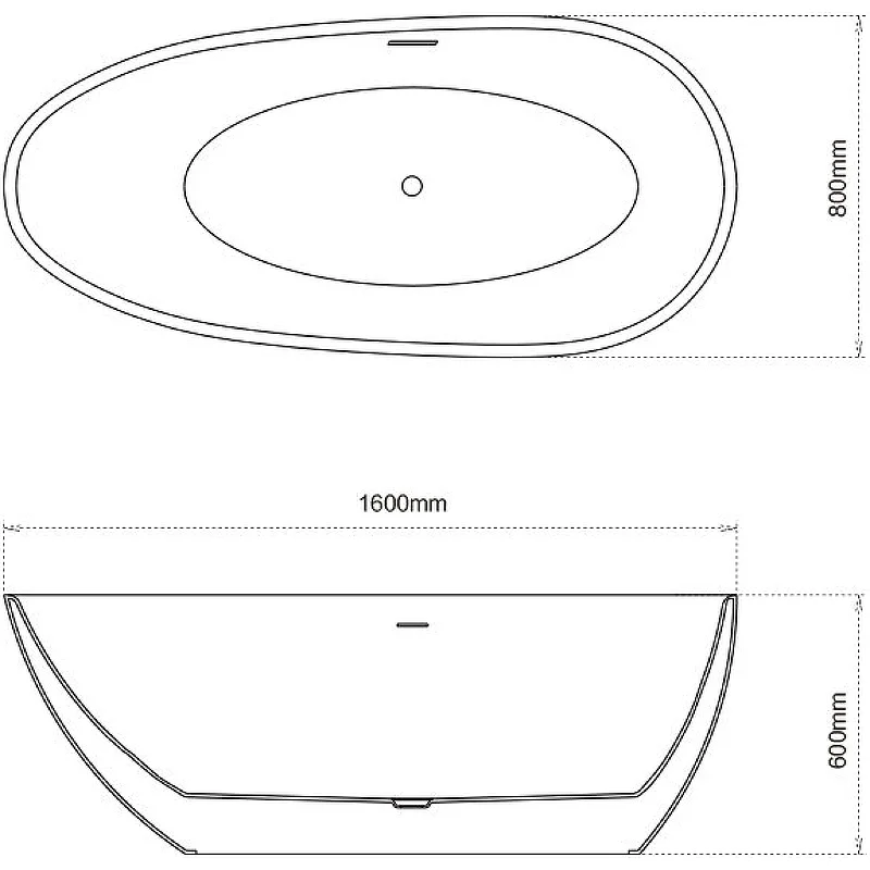 Ванна Grossman отдельностоящая GR-1103M Fly (160x80x60) GROSSMAN 1 место