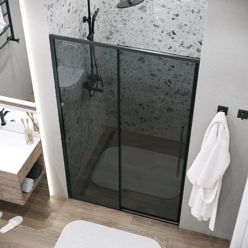 Дверь в нишу Grossman100.K33.01.120.21.10 Galaxy (120*195) черный матовый, стекло тонированное, 1 место