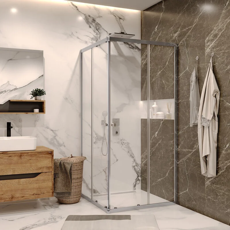 Душевой уголок Grossman GR-9090 Solis (90*90*190) квадрат, двери раздвижные 1 место