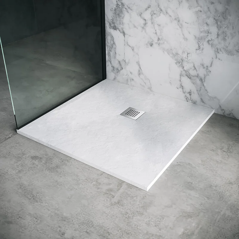 Поддон Grossman квадратный белый (100*100*2,5) Strong