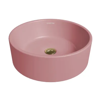 Раковина Grossman GR-3013PIM (410*410*150) РОЗОВАЯ М...