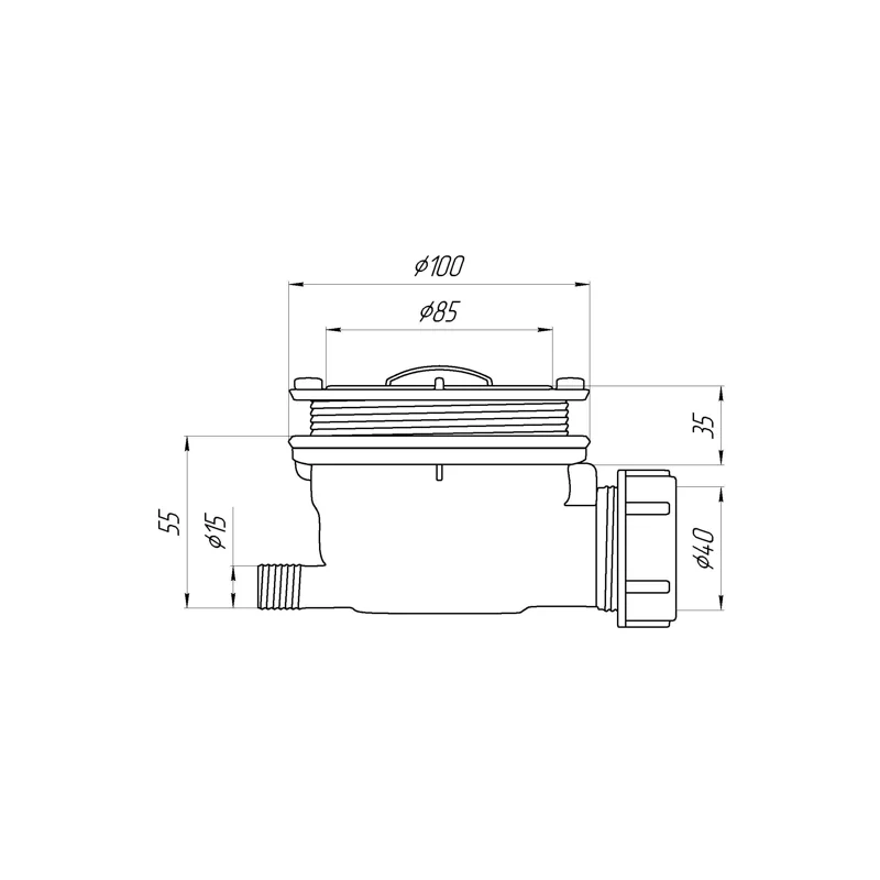 Сифон GRS90 для поддона GROSSMAN Strong