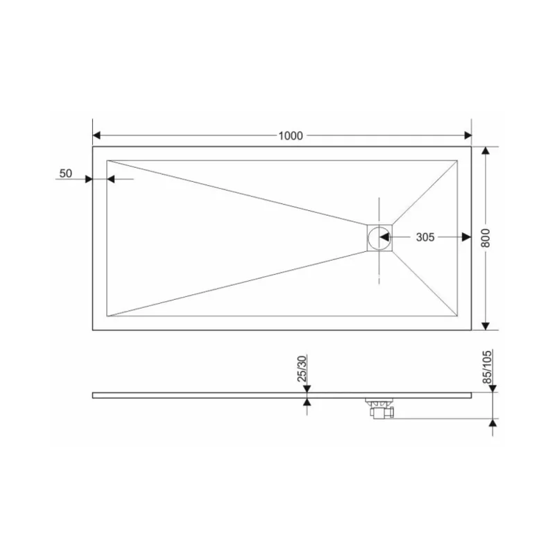 Экран Grossman белый металлический для прямоугольного поддона GR-S180100Q (80*100) Strong