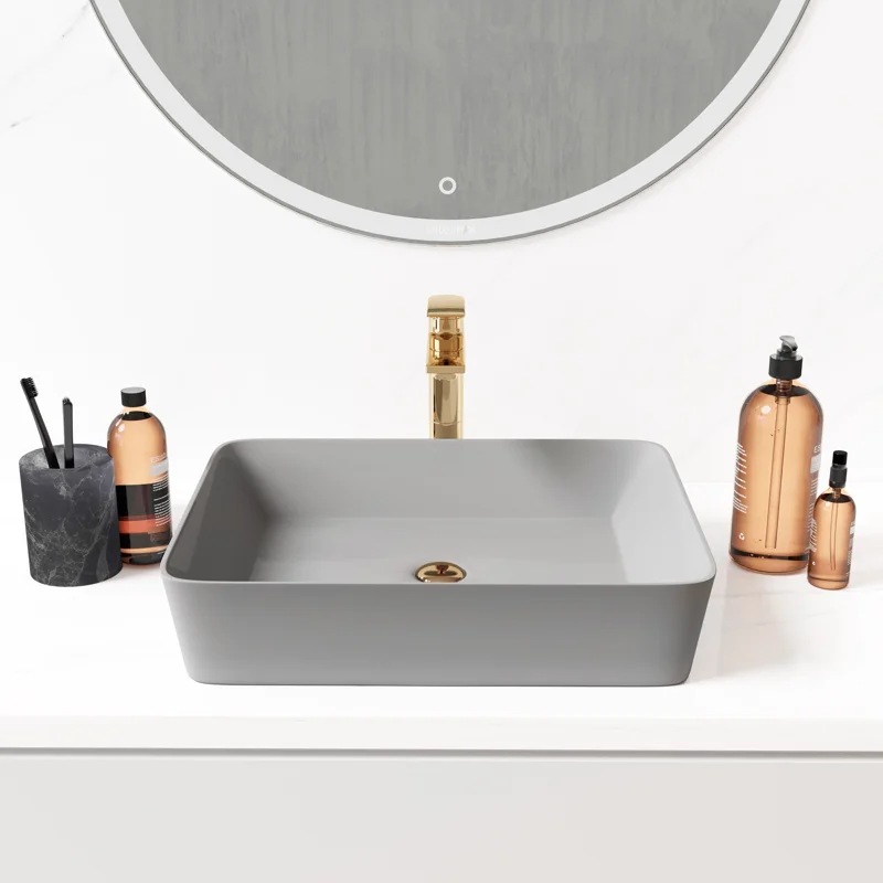 Раковина Grossman GR-3016GM (480*370*135) СЕРАЯ МАТОВАЯ