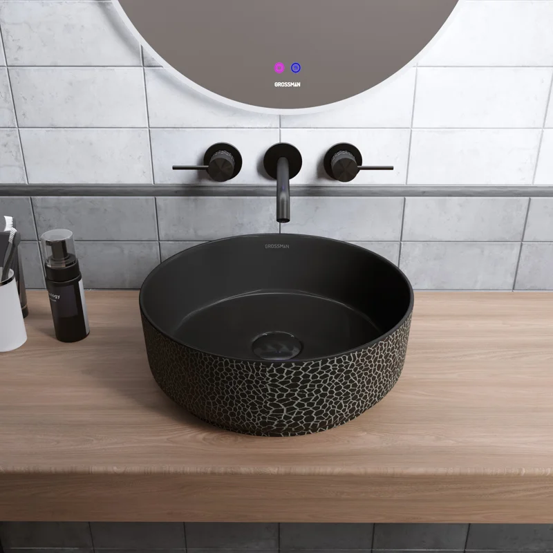Раковина Grossman GR-5010BBL (355*355*115) ЧЕРНАЯ