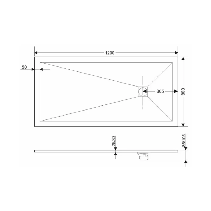 Экран Grossman белый металлический для прямоугольного поддона GR-S180120Q (80*120) Strong