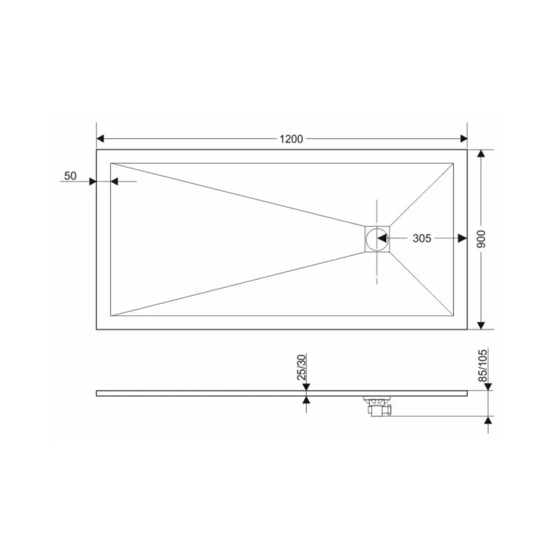 Экран Grossman белый металлический для прямоугольного поддона GR-S190120Q (90*120) Strong