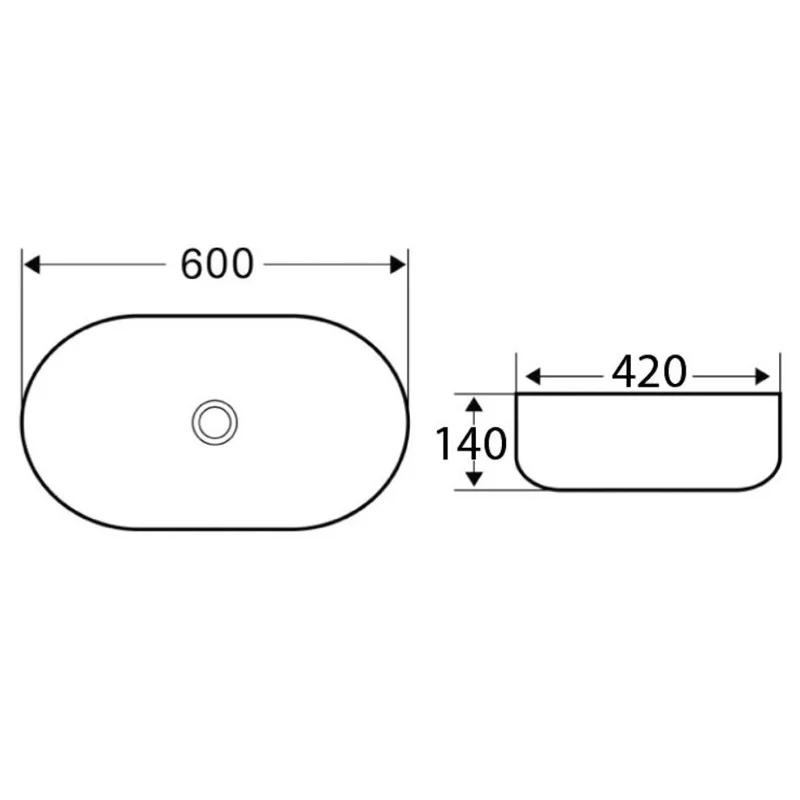Накладная раковина BelBagno BB1084-H311