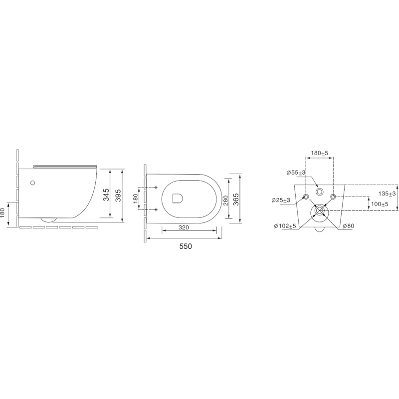 Унитаз GR-4411BEMS Color (550*365*395) БЕЖЕВЫЙ МАТОВЫЙ подвесной БЕЗОБОДКОВЫЙ
