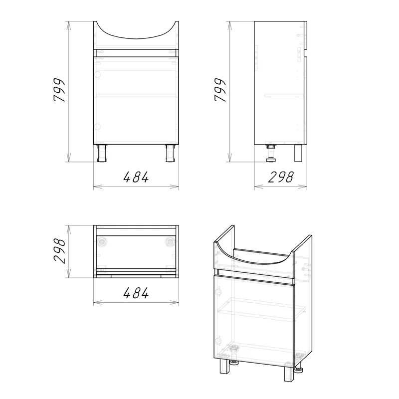 Тумба GROSSMAN напольная 