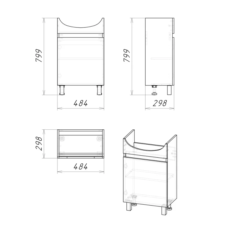 Тумба GROSSMAN напольная 