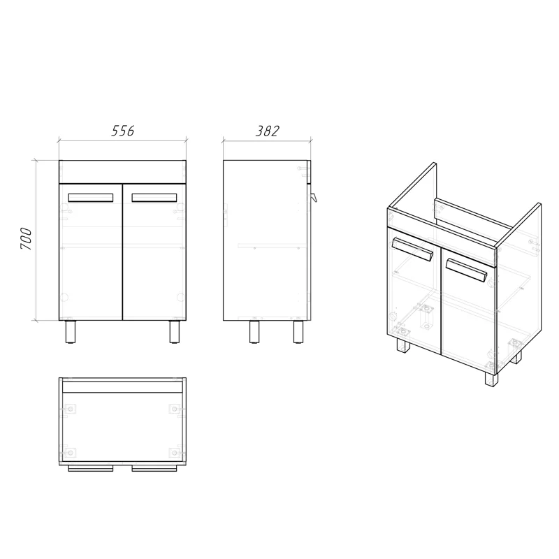 Тумба GROSSMAN напольная 