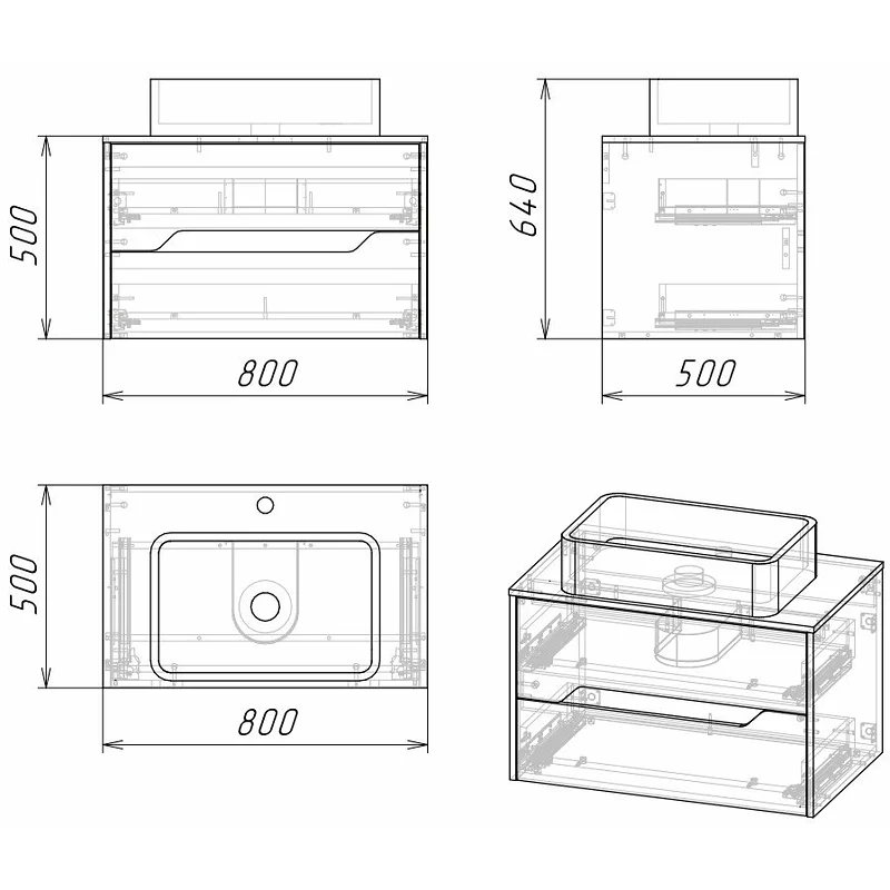 Тумба GROSSMAN подвесная 