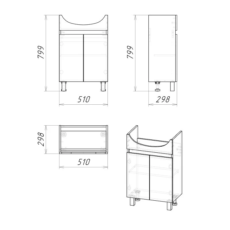 Тумба GROSSMAN напольная 