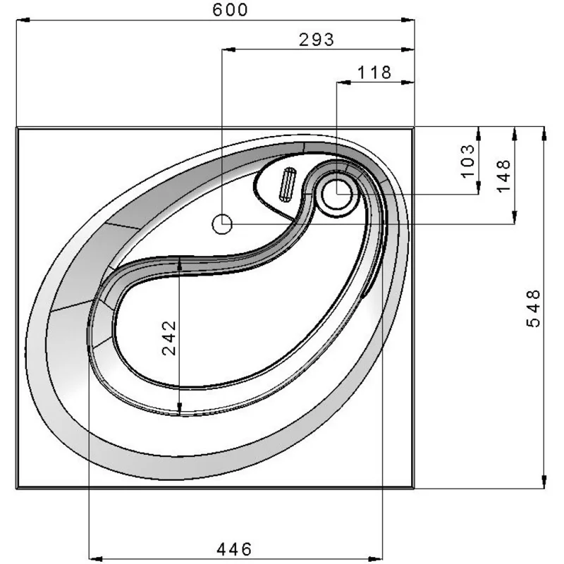 Раковина Grossman Alvaro 55 1605501 на стиральную машину Белая