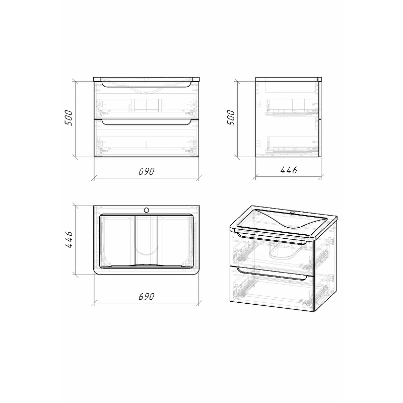 Тумба GROSSMAN подвесная 