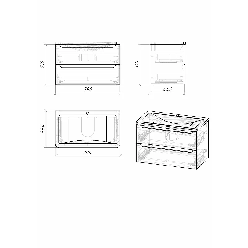 Тумба GROSSMAN подвесная 