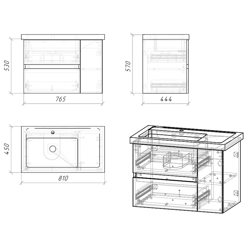 Тумба GROSSMAN подвесная 