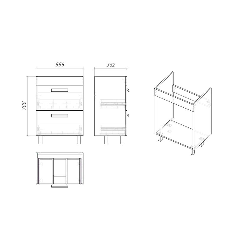 Тумба GROSSMAN напольная 